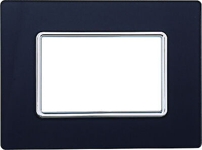 ETTROIT Placca In Vetro Serie Solar 3P Colore Acciaio Scuro Compatibile Con
