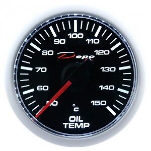 Manometro Strumento 52mm DEPO Racing Temperatura Olio 50 - 150°C Stepper check