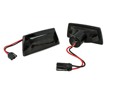 Kit Freccia Laterale a Led Side Marker Lente Nero Fume Luce Bianco Per