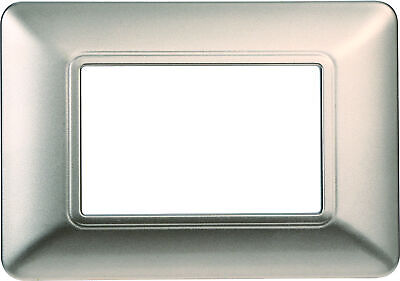 ETTROIT Placca Plastica Serie Solar 3P Colore Titanio Compatibile Con Bticino