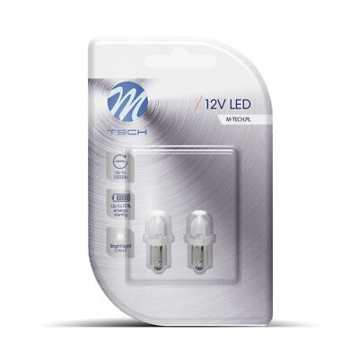 COPPIA Lampade Lampadine a led fari Luce M-TECH LED T4W (BA9S) H10W BIANCO 12v