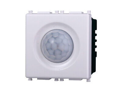 ETTROIT Sensore Movimento PIR Timer 2P 2M Colore BIANCO Compatibile Con Vimar