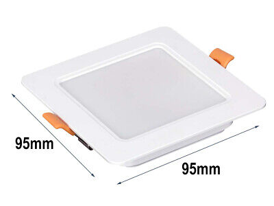Faretto Led Da Incasso Quadrato 5W 500LM Bianco Freddo 6000K 95X95mm <table