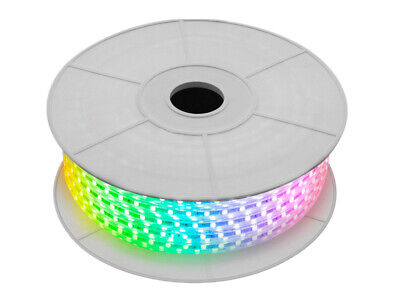 Bobina 100M Striscia Led 220V RGB IP65 Passo 10mm 9W/M Tagliabile 100cm 60 smd