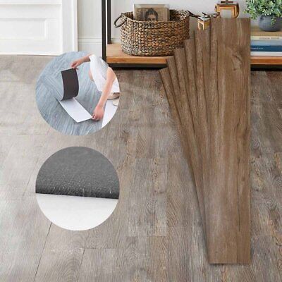 6 Piastrelle Adesive Pavimento in PVC Adesivo 914X152mm Effetto Legno Parquet