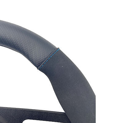 Coprivolante Sporty Blu Ecopelle microfibra carbon look per volanti con