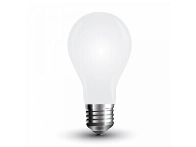 Lampada Led Con Filamento E27 A60 4W Freddo 6400K In Vetro Bianco 360 Gradi SKU
