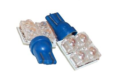 Coppia 2 Lampade Led T10 Con 4 F5 Flux Laterale Colore Blue Blu 12V 0,2W <p>