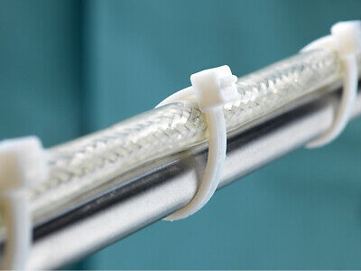 100 Fascette Cablaggio Stringicavo 3.5X200mm Colore Bianco Per Legare Fili Cavi