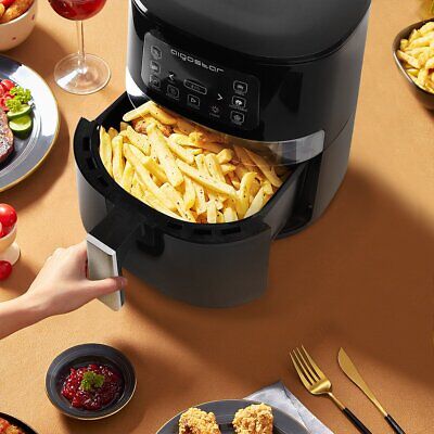 Friggitrice ad aria digitale con finestra a 360 1600W <ul><li>Cucina Sana Senza