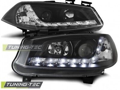 Coppia Fari Fanali Anteriori Tuning MEGANE II 11.02-10.05 DAYLIGHT Nero