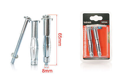 2 pcs Tasselli a Espansione in Metallo con Viti &Oslash;8x65mm <ul><li>Tasselli