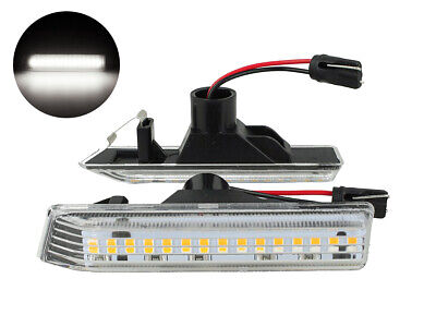 Kit Freccia Laterale a Led Side Marker Lente Trasparente Luce Bianco Per E3