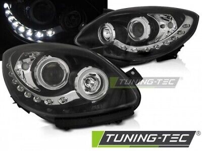 Coppia fari fanali anteriori TUNING dayline led TWINGO 2007-2011 neri H1+H1