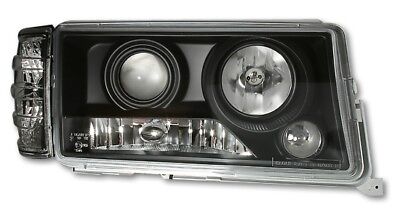 Coppia Fari Fanali anteriori tuning per  190 W201 neri 1983 > 1993