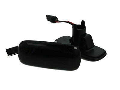 Kit Freccia Laterale a Led Side Marker Lente Nero Fume Luce Bianco Per TT