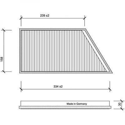 Filtro abitacolo antipolline 206