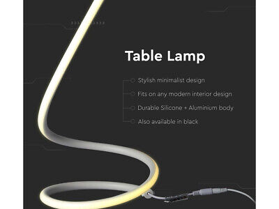 Lampada Led da Tavolo Design Moderna Spirale 17W Caldo 3000K Colore Bianco Con