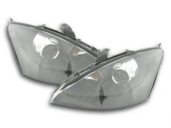 Coppia Fari Fanali Anteriori Tuning Dayline Luci Diurne Focus 01-04 nero