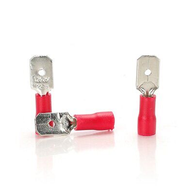 <ul><li>Terminale Capocorda Maschio Piatto (Colore Rosso) - Confezione da 10