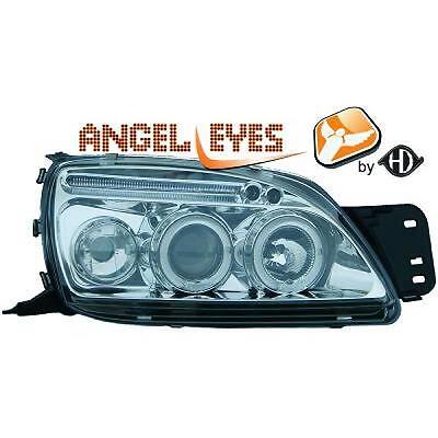 Coppia fari fanali anteriori TUNING FIESTA 99-02 chrome con anelli ANGEL EY