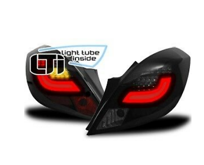 Coppia Fari Fanali posteriori Tuning led LTI Corsa D Neri Fumè 3 PORTE 06-14