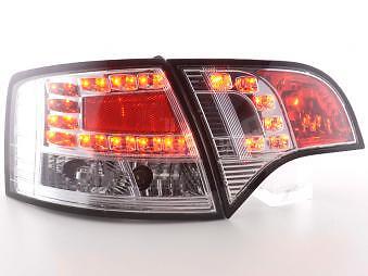 Coppia Fari Fanali Posteriori Tuning LED A4 Avant (8E) 04-08 cromato