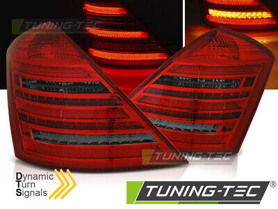 LED TAIL LIGHTS RED SMOKE SEQ W222 LOOK fits W221 S-KLASA 05-09