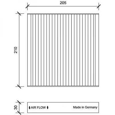 Filtro abitacolo al carbone attivo Insight 2009-