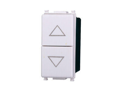 ETTROIT Pulsante Doppio Saliscendi 1P+1P 10A Colore BIANCO Compatibile Con