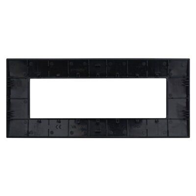 ETTROIT Placca Plastica Serie Venus 7P Colore Nero Compatibile Con Vimar Arke