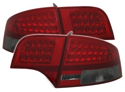 Coppia Fari Fanali Tuning LED Posteriori A4 B7 04-07 Berlina Fume' Rosso