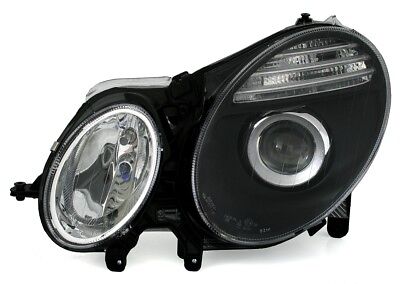 Coppia Faro Fanale Anteriore Tuning per  W211 06-09 nero