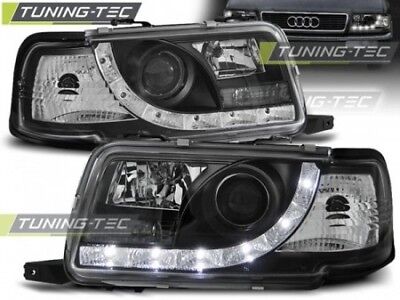 Coppia Set Fari Fanali Anteriori Tuning 80 B4 09.91-04.96 DAYLIGHT Nero Alogeni