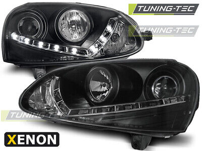 FARI ANTERIORI ALLO XENO DAYLIGHT NERO per GOLF 5 03-08