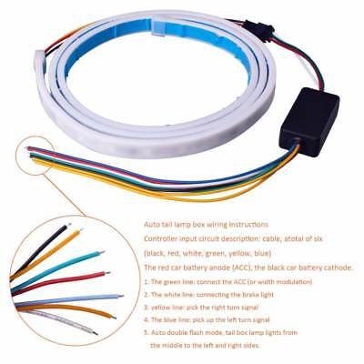 Kit Tubo Striscia Led Per Baule Cofano Posteriore Auto 120cm Freccia Dinamica A