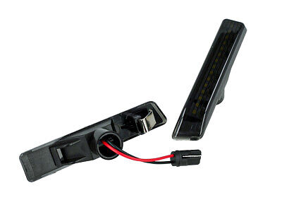 Kit Freccia Laterale a Led Side Marker Lente Nero Fume Luce Bianco Per E36