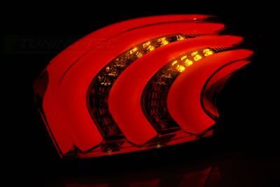 Coppia Fari Fanali Posteriori Tuning 208 2012 > 2015 Fumè LED BAR FIBRA