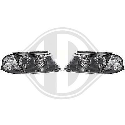 Coppia Set fari anteriori TUNING PASSAT 3BG 2000-2005 neri ANGEL EYES LED