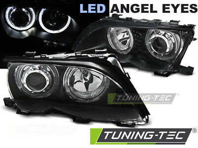 HEADLIGHTS ANGEL EYES LED BLACK fits E46 09.01-03.05