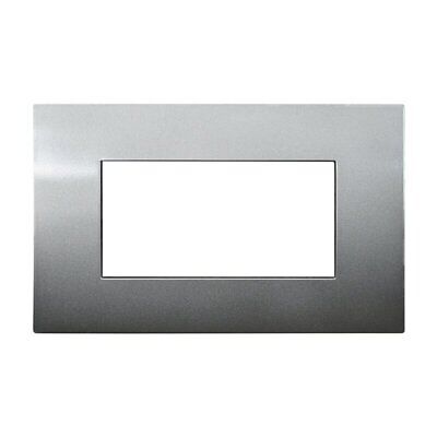 ETTROIT Placca Plastica Serie Venus 4P Colore Bronzo Compatibile Con Vimar Arke