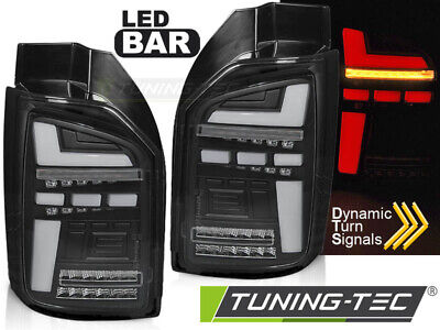 LED BAR TAIL LIGHTS BLACK SEQ fits T6 15-19 OEM BULB