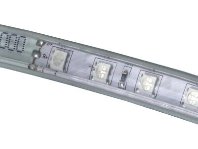 Bobina 100M Striscia Led 220V RGB IP65 Passo 10mm 9W/M Tagliabile 100cm 60 smd