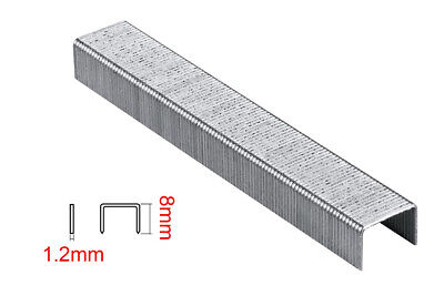 300pcs Punti Per Graffatrice 1,2x8mm <ul><li>Punti Universali tipo D 1,2x8mm,