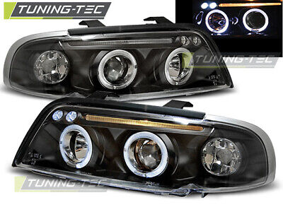 HEADLIGHTS ANGEL EYES BLACK fits A4 11.94-12.98