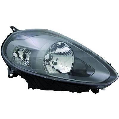 Faro fanale anteriore Destro PUNTO EVO 09- TYC H4+P21W nero con luce diurna
