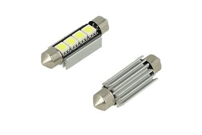 Coppia Lampade 24V Lampade LED Siluro Canbus T11 C5W 42mm 4SMD 5050 Bianco