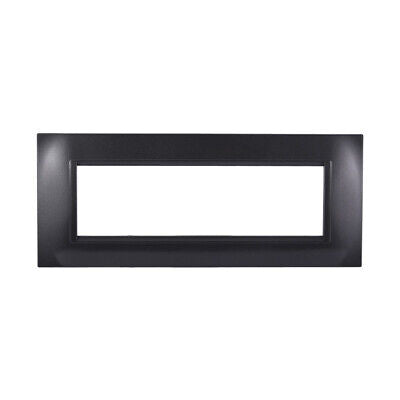ETTROIT Placca Plastica Quadrata Serie Space 7P Colore Acciaio Scuro