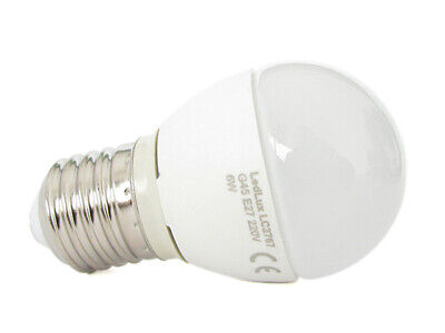 Lampada A Led E27 G45 5.5W Neutro 4000K Forma Sfera Bulbo Palla 240 Gradi 220V