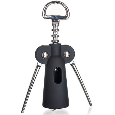 Cavatappi Nero 2 in 1 Plastica e Lega di Zinco <ul><li>Questo apribottiglie per